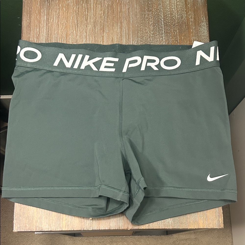 Nike Pro Dark Green Performance Shorts
